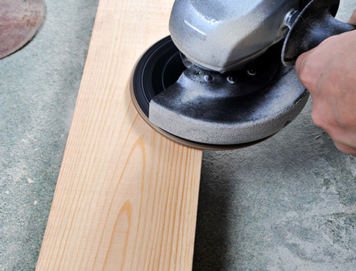 Grinder wheels and abrasive discs on the shelf